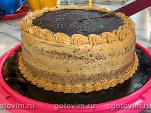 Торт «Нежность» из черемуховой муки с кофейным кремом