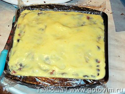 Торт «Рождественский» с сухофруктами и лимонным кремом муслином, Шаг 10