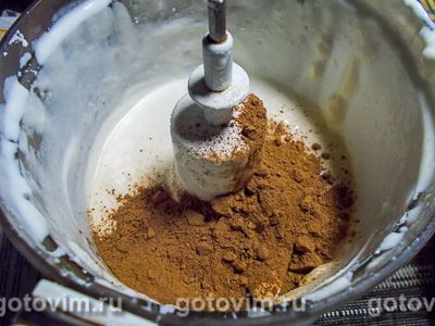 Творожный десерт с какао и желатином, Шаг 05