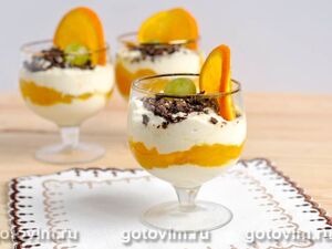 Творожный десерт с манго