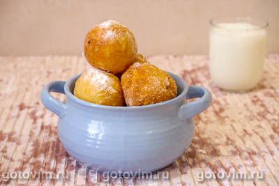Фотография рецепта Творожные пончики с ванилью