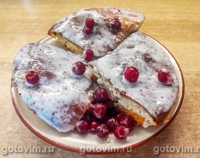 Творожная запеканка с хурмой