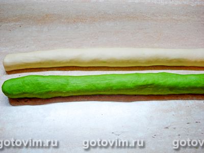 Двухцветные вареники со шпинатом на пару, Шаг 09