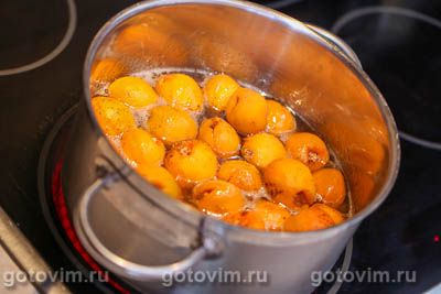 Варенье из абрикосов с грецкими орехами, Шаг 07