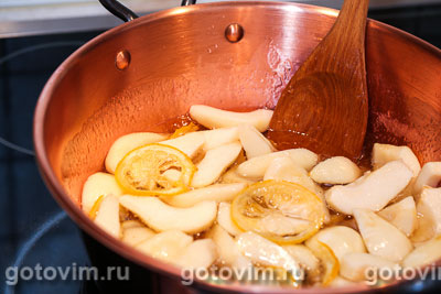 Варенье из груш с лимоном в янтарном сиропе, Шаг 04