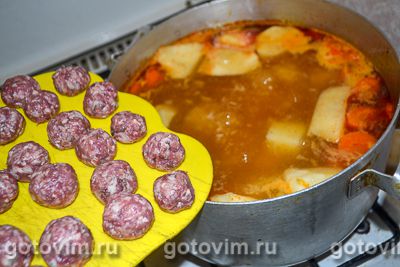 Венгерский суп с мясными фрикадельками, Шаг 07