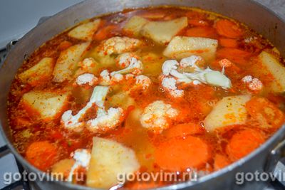 Венгерский суп с мясными фрикадельками, Шаг 08