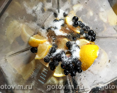 Варенье из черноплодной рябины с лимоном (без варки), Шаг 05