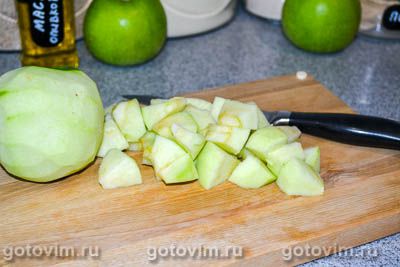 Яблочный пирог из цельнозерновой муки и йогурта (без сахара), Шаг 05