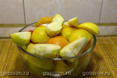 Яблочное варенье с прозрачными дольками на зиму, Шаг 02