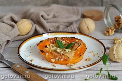Закуска из запеченной тыквы с сыром камамбер. Фото-рецепт