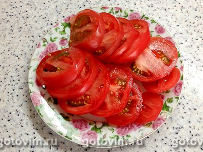Закуска из баклажанов с помидорами и чесноком, Шаг 03