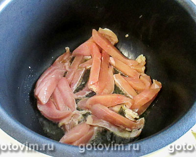 Закуска с куриным мясом и морской капустой в мультиварке, Шаг 03
