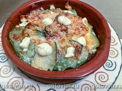Запеканка из кабачка с брынзой и ветчиной. Фото-рецепт