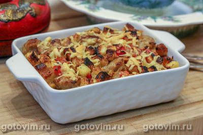  -       (Breakfast Strata with Sausage and Cheese). -