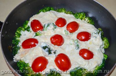 Запеканка из брокколи с сыром и помидорами, Шаг 05