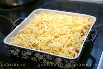 Картофельная запеканка с курицей, грибным соусом и сыром, Шаг 13