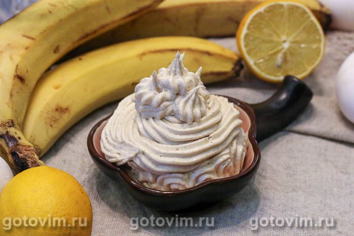 Сливочный заварной банановый крем «Бананы в карамели» 