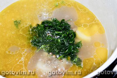 Зеленый суп с гречневой крупой, Шаг 05