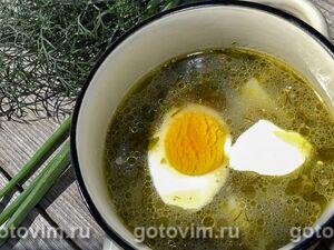 Зеленый суп с гречневой крупой