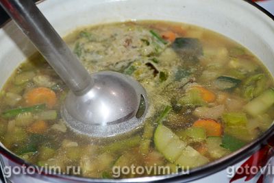 Суп-пюре из кабачков и стручковой фасоли, Шаг 05