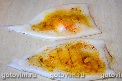 Жареные кальмары на гриле (или сковороде), Шаг 04