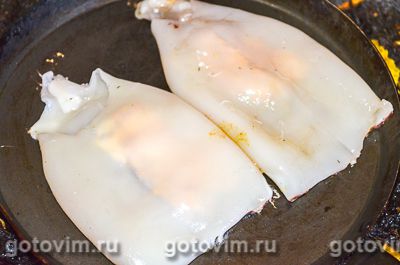Жареные кальмары на гриле (или сковороде), Шаг 05