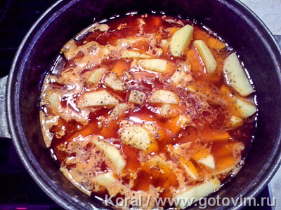 Соус из мяса с картофелем (суп кавардак, жаркоп), Шаг 06