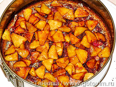 Торт «Цыганские тропы» с яблочным кремом и карамельными яблоками, Шаг 05