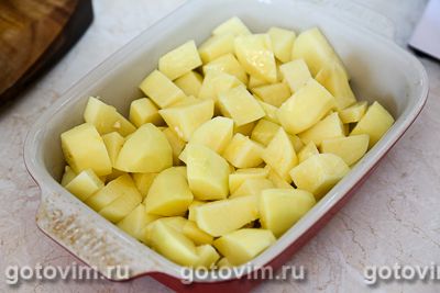 Цыпленок-корнишон в духовке в лимонном маринаде с картофелем, Шаг 04