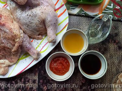 Цыпленок в медово-соевом соусе, запеченный в духовке , Шаг 02