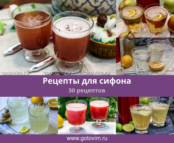 Рецепты для сифона, 30 рецептов, фото-рецепты