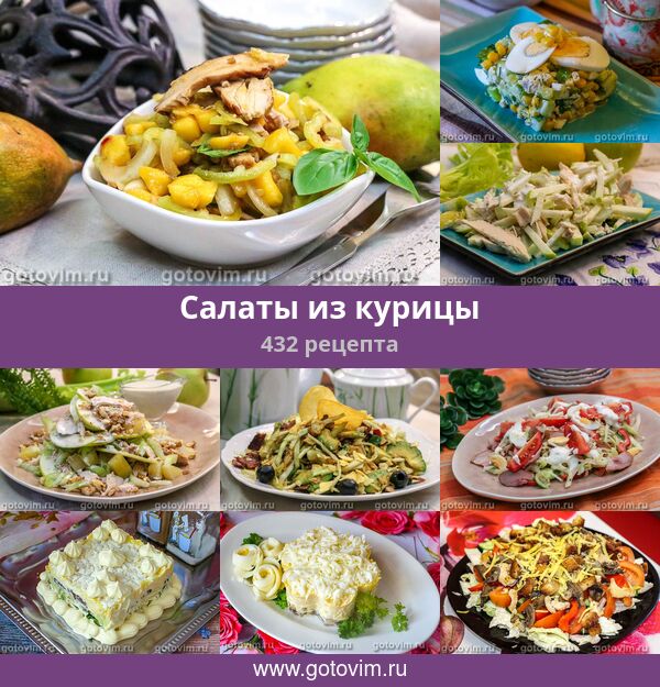 Салат с курицей с виноградом, пошаговый рецепт на ккал, фото, ингредиенты - Едим Дома