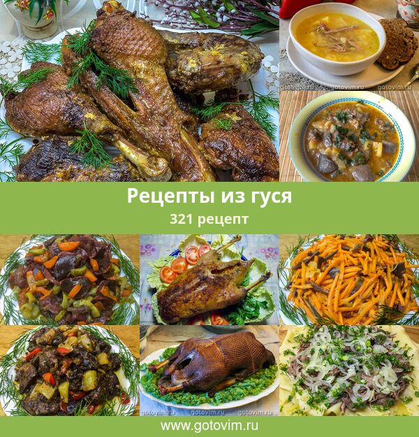 Рецепты Вкусного Гуся С Фото